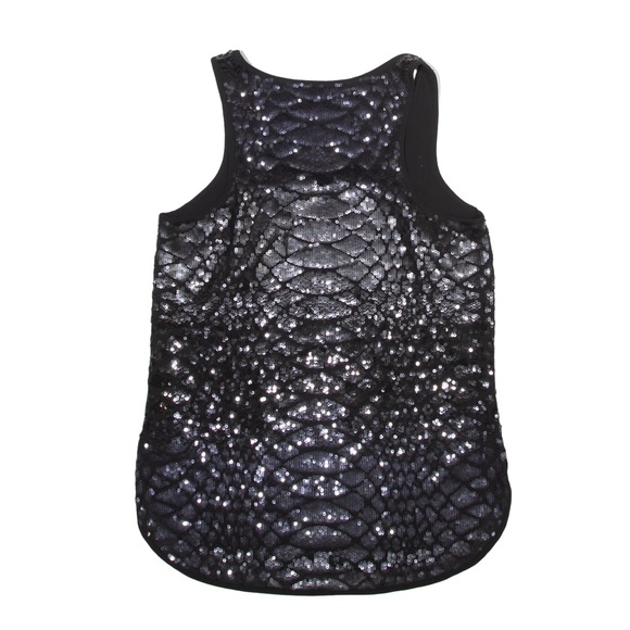 NWT M MICHAEL Michael Kors Unique Sequin Black Snakeprint Tank - Picture 4 of 4